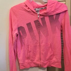 PINK terry cloth hoodie